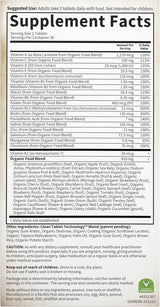 Multivitamínico Orgánico Vegano para Hombres, Garden of Life, 60 Tabs