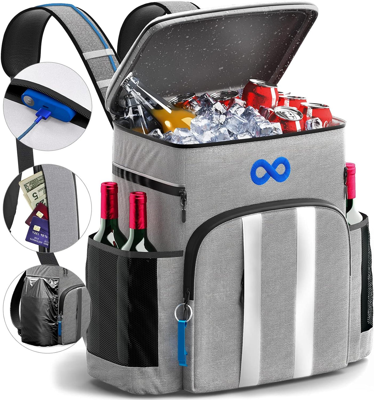 Mochila Nevera Aislada y Resistente para Picnic y Camping