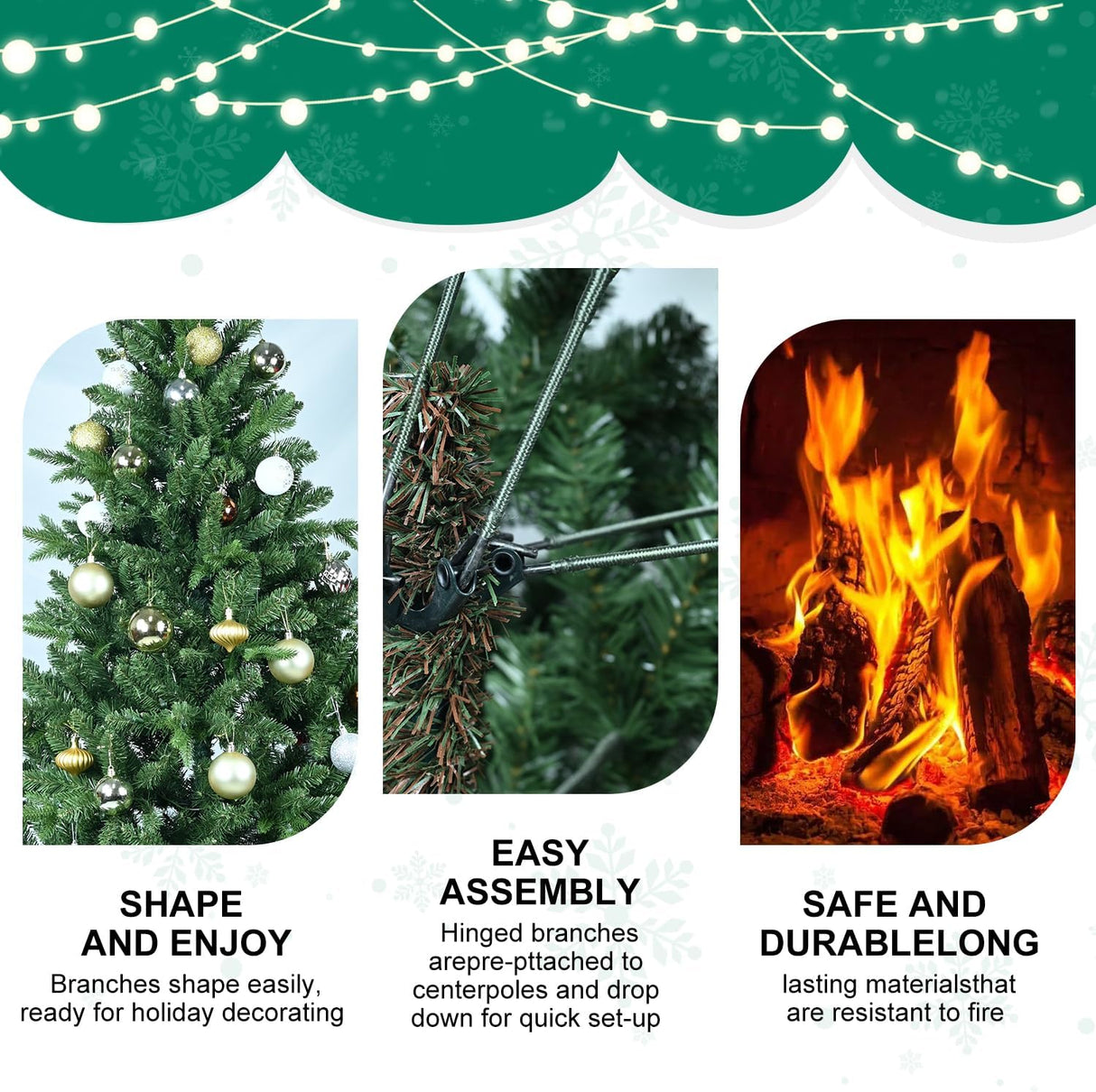 Árbol de Navidad Artificial 4FT, 668 Puntas, Premium Spruce