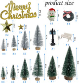 Mini Árboles de Navidad en Mini Botellas, 36 Piezas