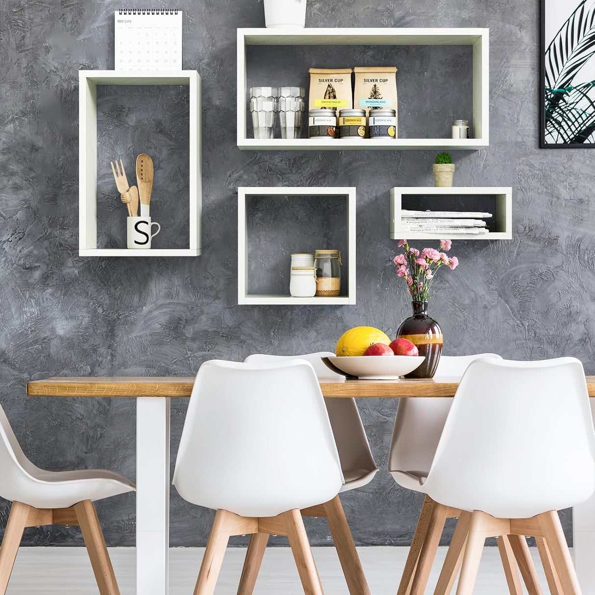 Estanterías flotantes Kaboon, set de 4 cubos grandes, modelo 2023
