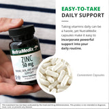 Suplementos Zinc 50 mg  inmunológico piel y antioxidante 60u