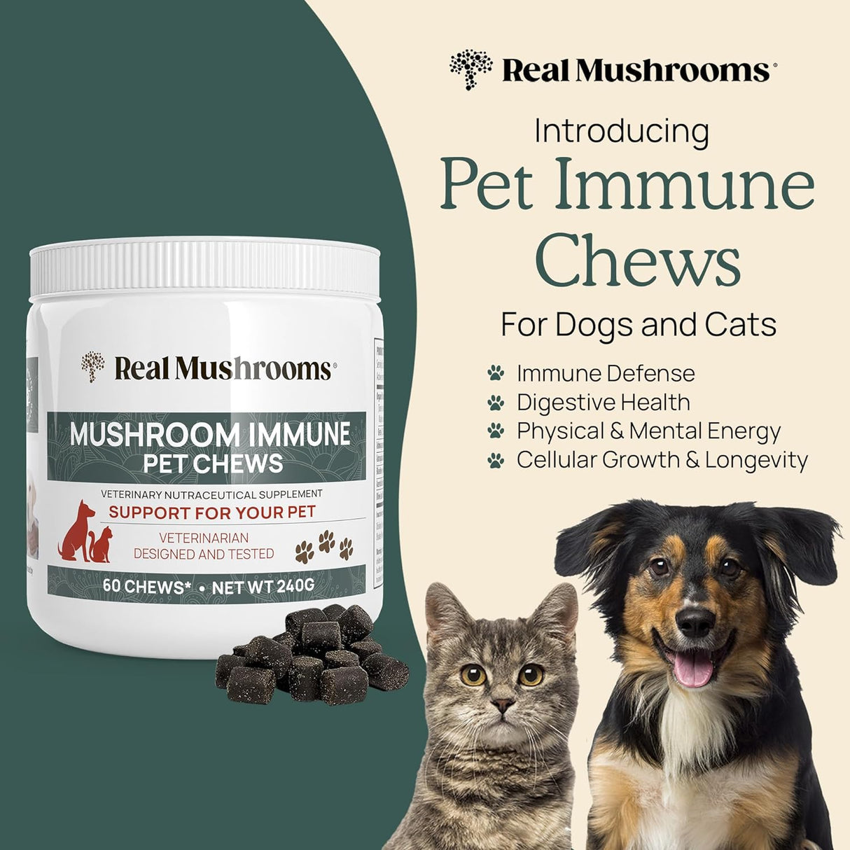 Masticables Inmunológicos con Hongos para Mascotas
