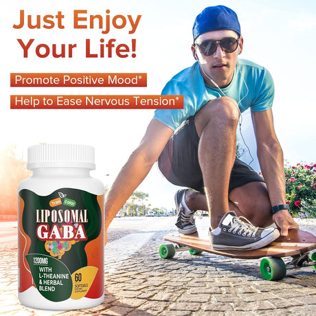 Suplementos de L-teanina de 1200 mg Complejo GABA