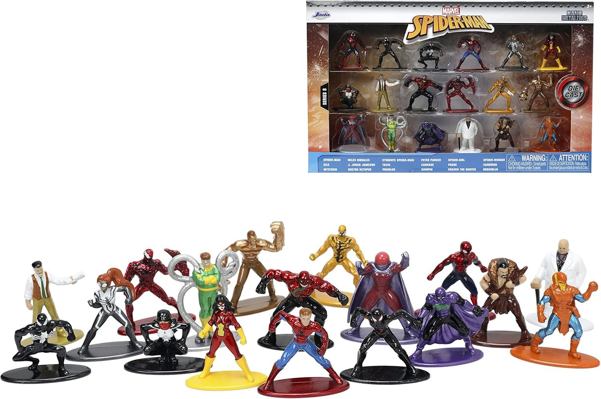 Jada Toys Figuras Marvel Spider-Man 18-Pack Serie 8