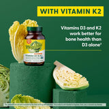 MegaFood Vitamina D3 5000 IU Suplemento Vegetariano K2, 60 cápsulas