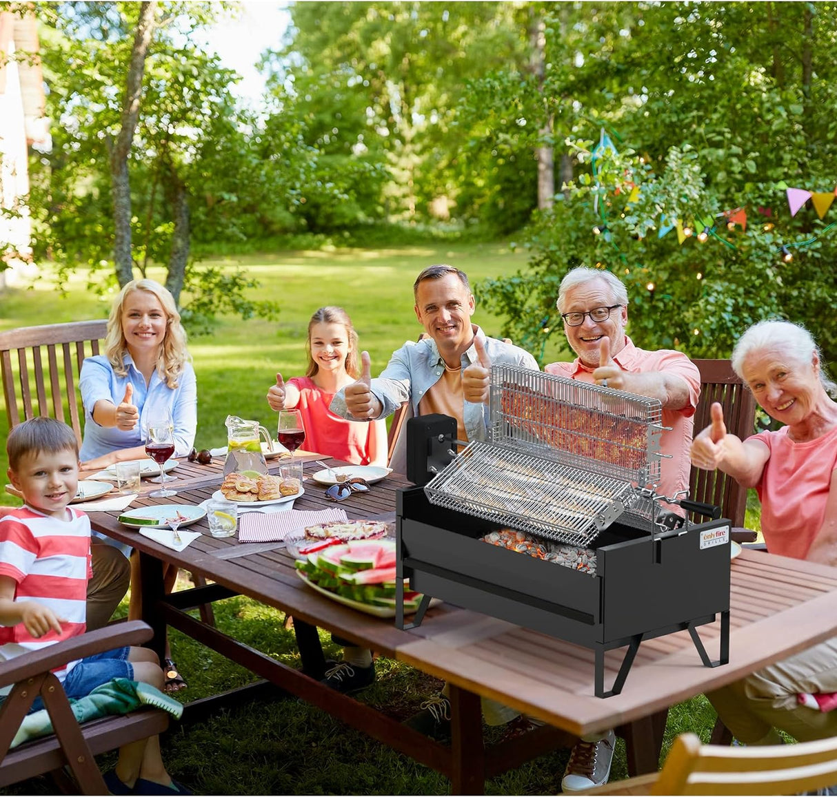 Kit de asador Onlyfire 2 en 1 con 3 cestas y parrilla 24