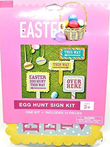 Happy Easter Egg Hunt Sign Kit