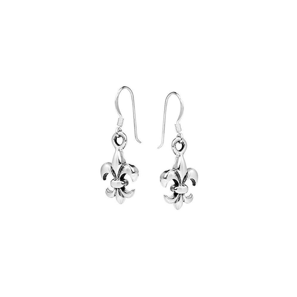 Aretes con diseño de flor de lis