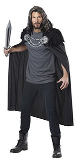 Disfraz De  Hombre Lobo Clan Guerrero Capa, Negro,