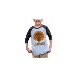 Camisa estilo raglán gris para bebé, diseño de pavo pequeño