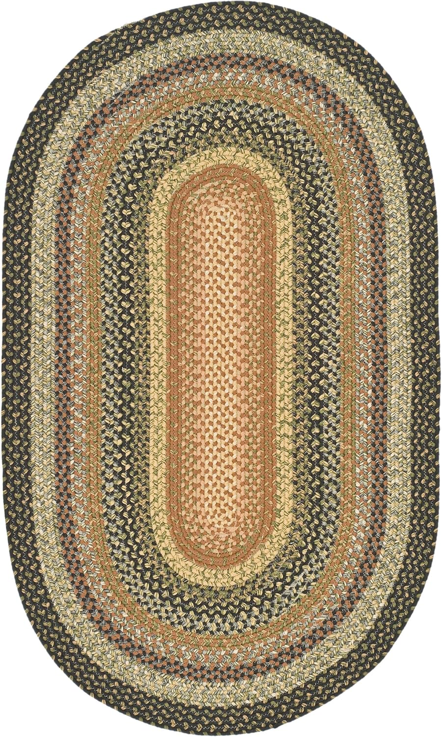 Alfombra Ovalada Geométrica Lavable para Interior/Exterior - BRD308A