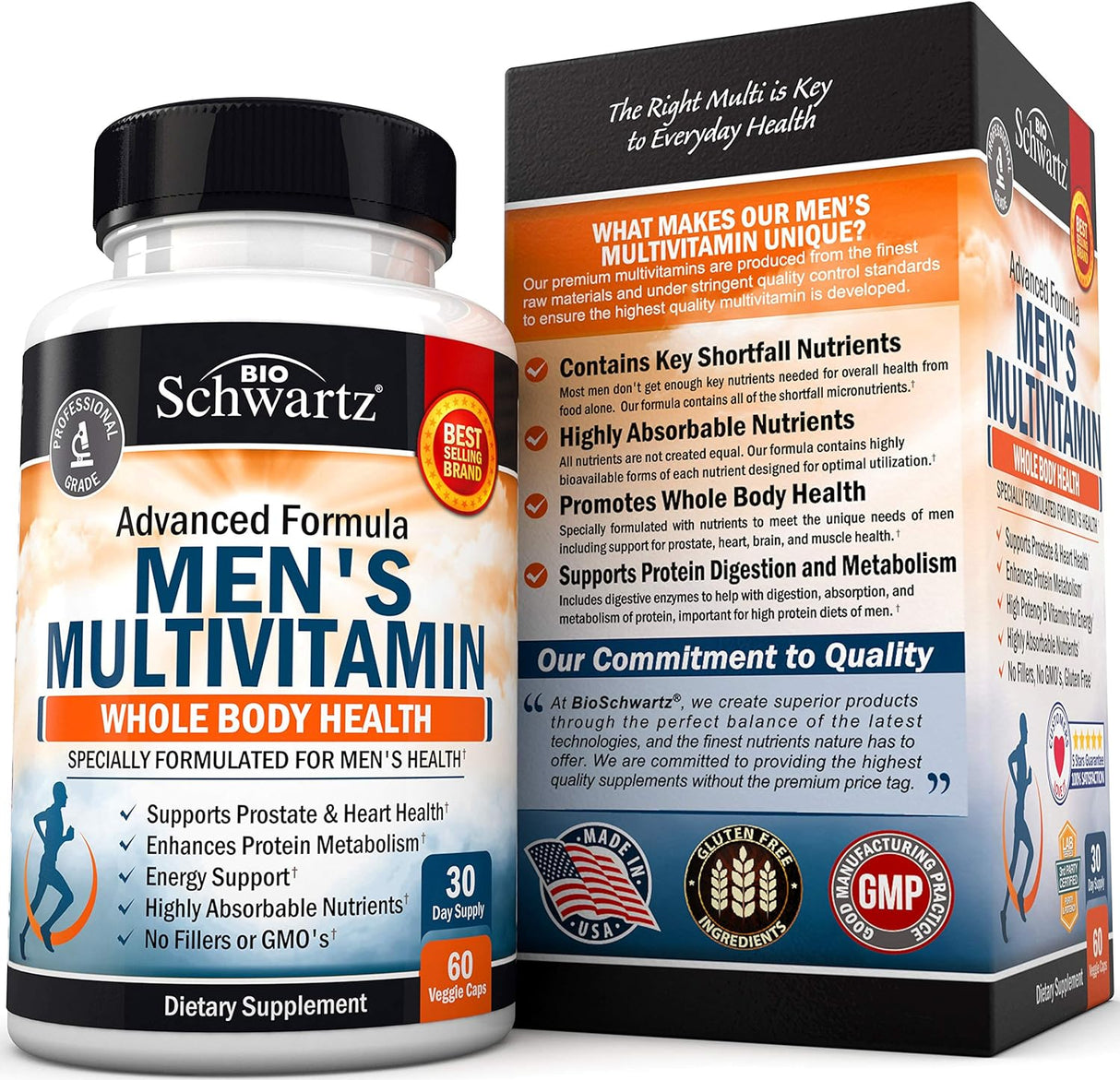 Multivitamínico para hombres con vitaminas y zinc