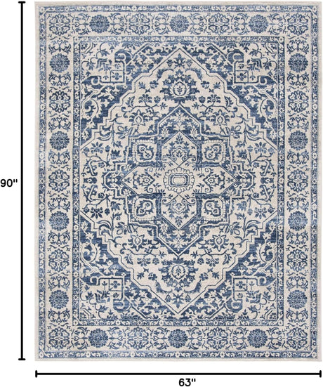 Alfombra de área Medallón Desgastado, Fácil Cuidado, BNT832M