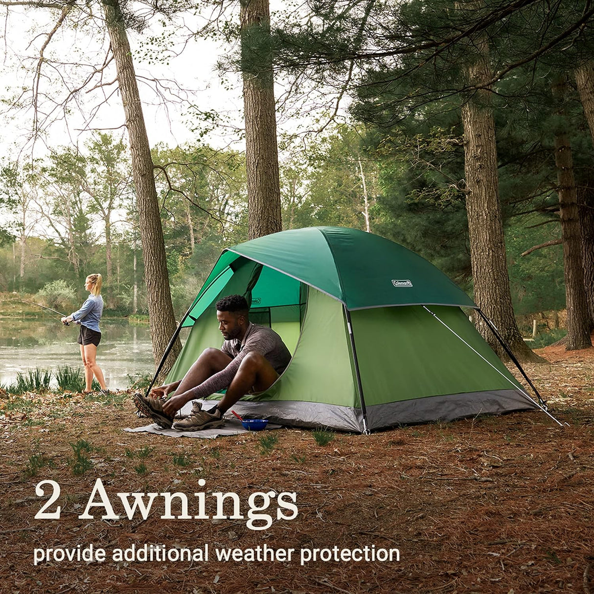 Tienda de campaña Coleman Sundome, 2-6 personas, impermeable
