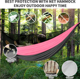 Hamaca Camping con Mosquitera y Tarp, Portátil, Doble, Nylon