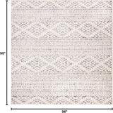 Alfombra Área Cuadrada 8' Marroquí Boho Tribal TUL272A