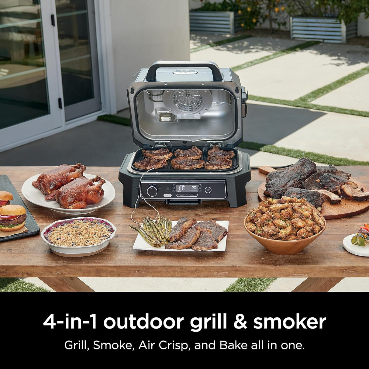 Parrilla y Ahumador 4 en 1 OG850 Woodfire Pro XL