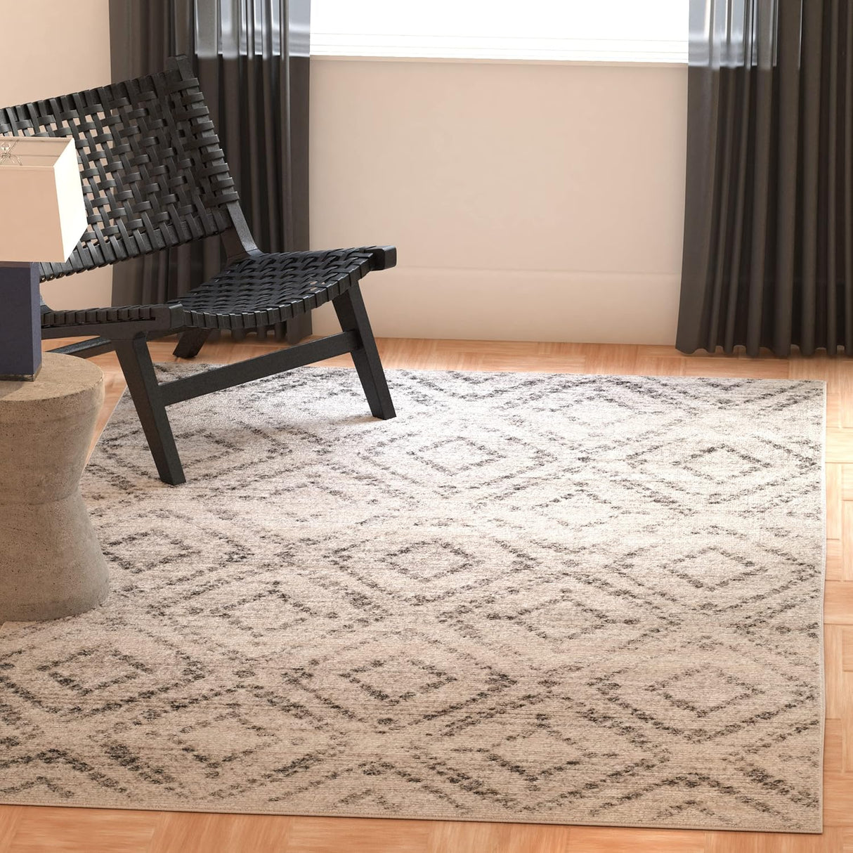 Alfombra de acento moderna, diseño desgastado, ADR131C