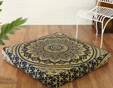 Popular Handicrafts - Cojín redondo diseño de mandala estilo hippie para suelo