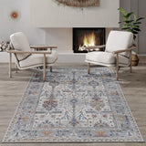Alfombra Adiva 3x5 Lavable Antideslizante Vintage 3' x 5