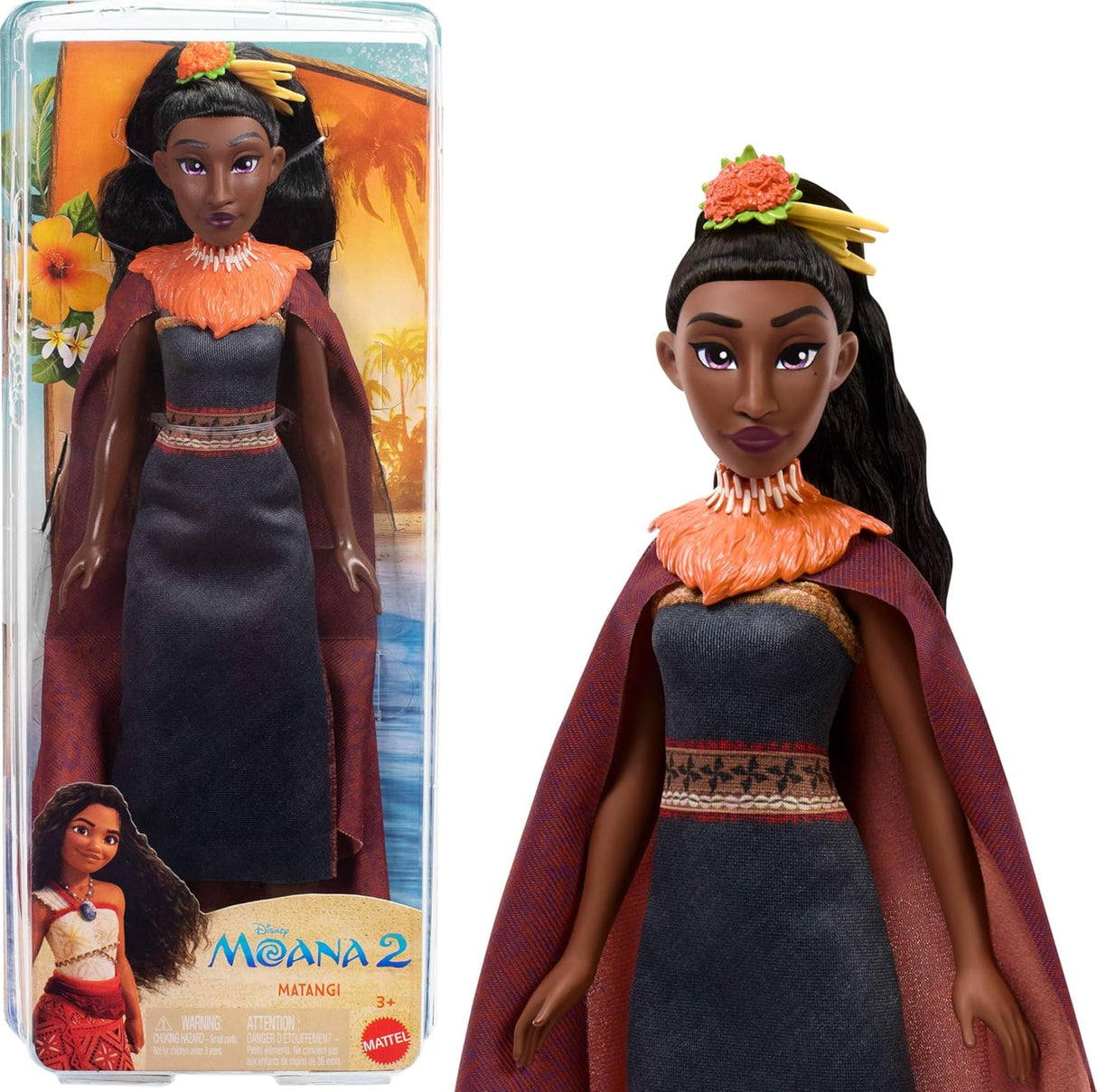 Muñeca Moana 2 Matangi Mattel con accesorios y ropa removible