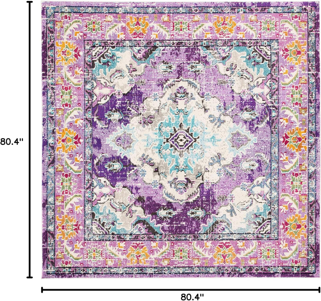 Alfombra Boho Chic Medallón Desgastada MNC243L