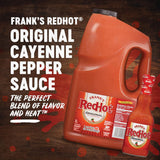 Frank's RedHot Salsa picante original, 23 onzas líquidas (paquete de 12), un paquete de 12 botellas de 23 onzas líquidas de salsa picante original de pimienta de cayena, ideal para mesa