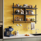 Estanterías Flotantes Bestier de 3 Niveles para Cocina 41.5
