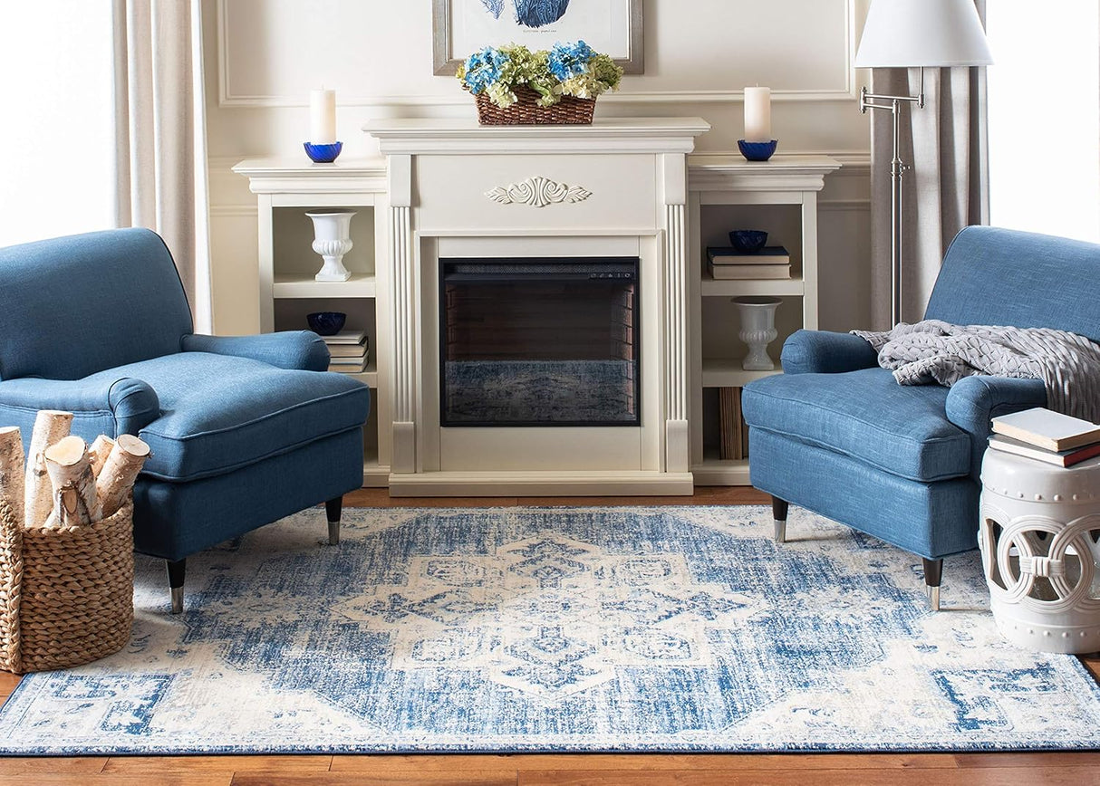 Alfombra Medallón Distressed para Sala, Dormitorio y Oficina BNT865A
