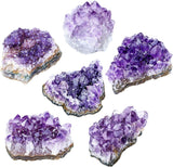 Jovivi Racimos de amatista, geoda de amatista natural en bruto