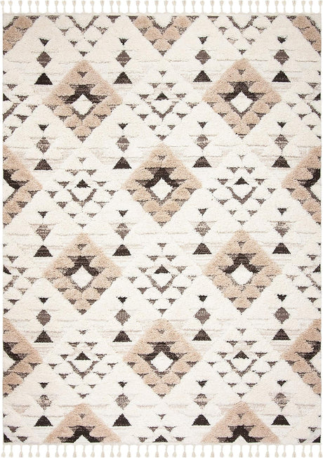 Alfombra de área shag marroquí XL, diseño boho, fácil cuidado