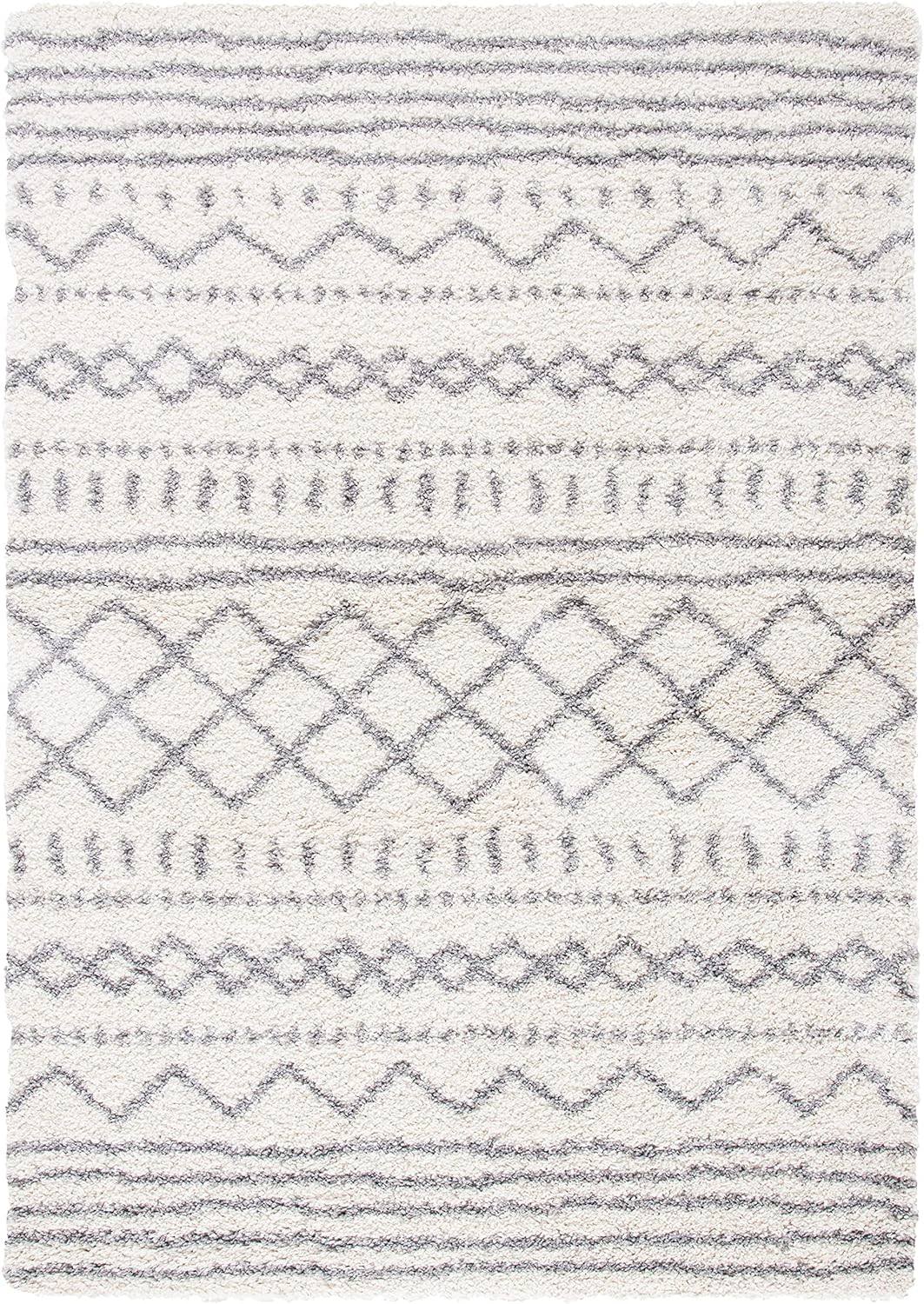 Alfombra de área Shag, diseño marroquí, fácil cuidado, ASG741F