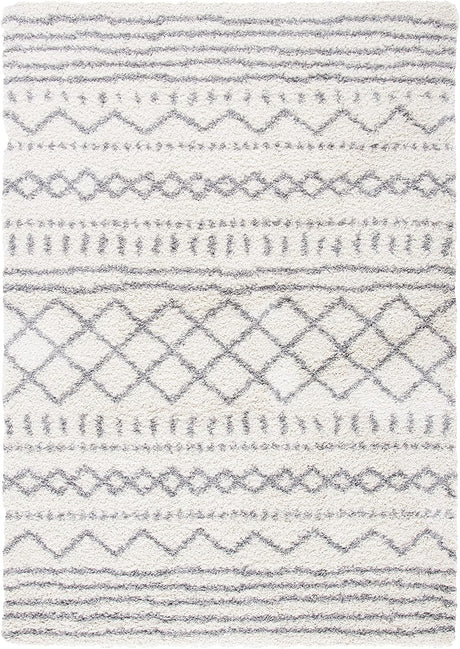 Alfombra de área Shag, diseño marroquí, fácil cuidado, ASG741F