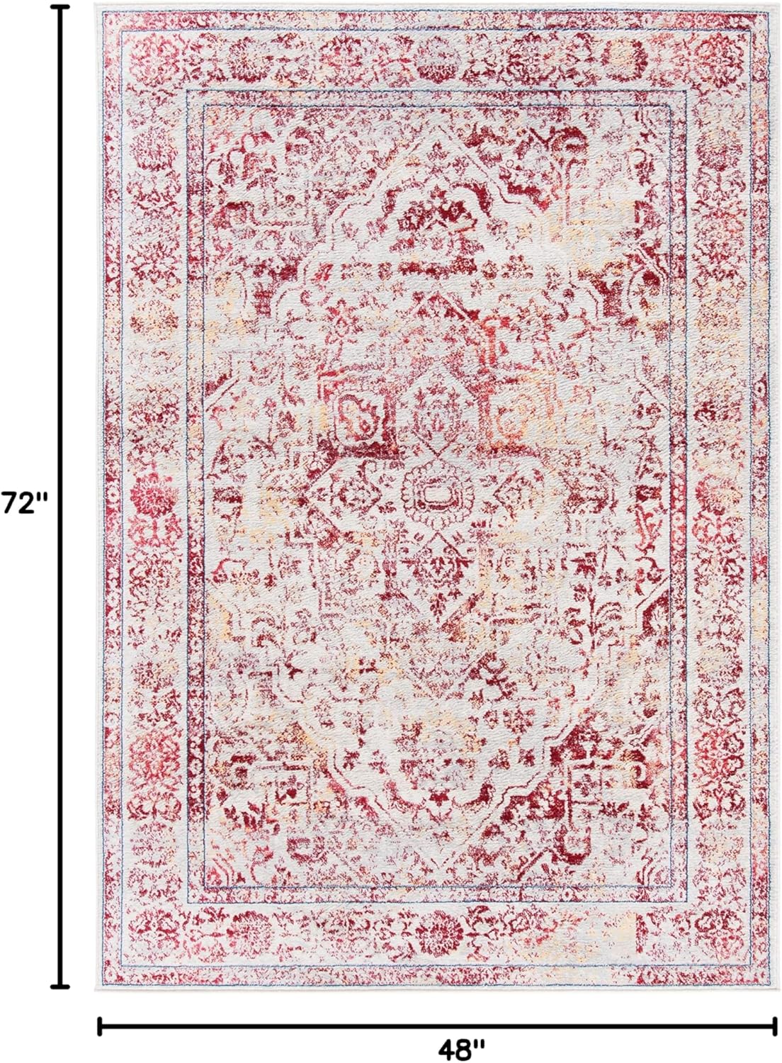 Alfombra Acento Medallón Distressed 4' x 6' BNT832C