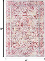 Alfombra Acento Medallón Distressed 4' x 6' BNT832C
