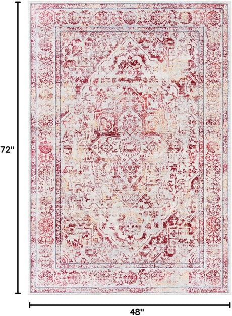 Alfombra Acento Medallón Distressed 4' x 6' BNT832C