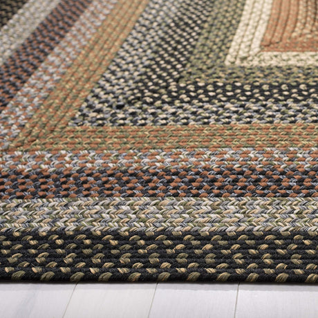 Alfombra de área cuadrada reversible 4' BRD308A hecha a mano