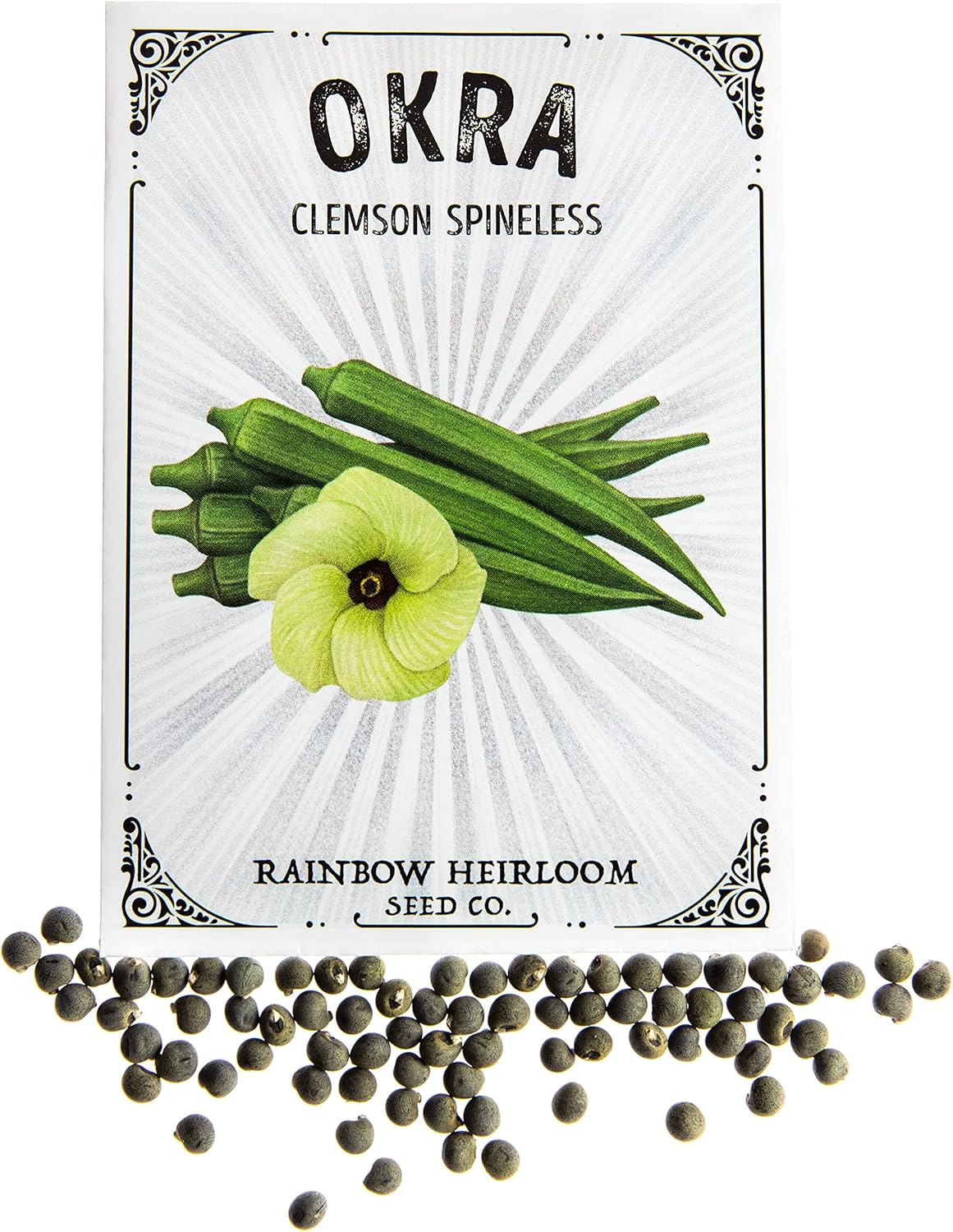 Semillas de Okra para Plantar | Rainbow Heirloom | No GMO, Heirloom