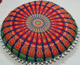 Cojín redondo grande para el suelo, funda otomana, almohada para meditación, cojín de suelo para adultos, puf otomano, fundas de tiro otomano, muebles de sala de manualidades, funda de 22 pulgadas