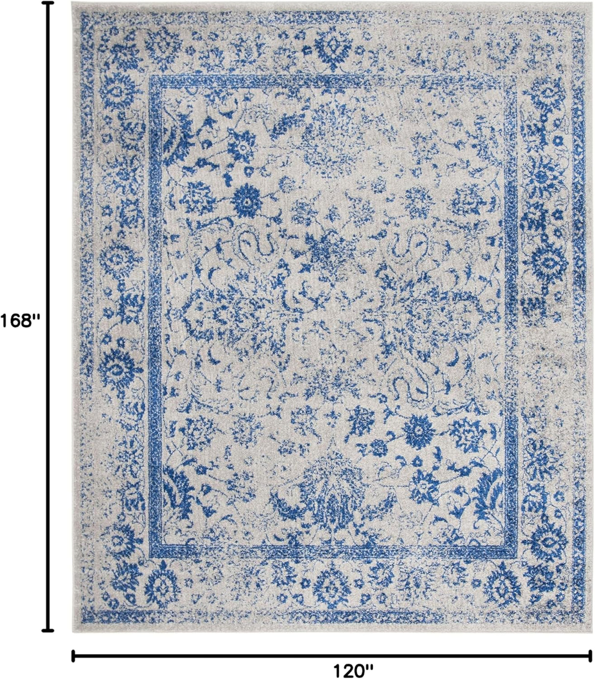 Alfombra de área, diseño oriental desgastado, modelo ADR109A