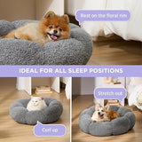 Cama grande calmante para perros antideslizantes de flores