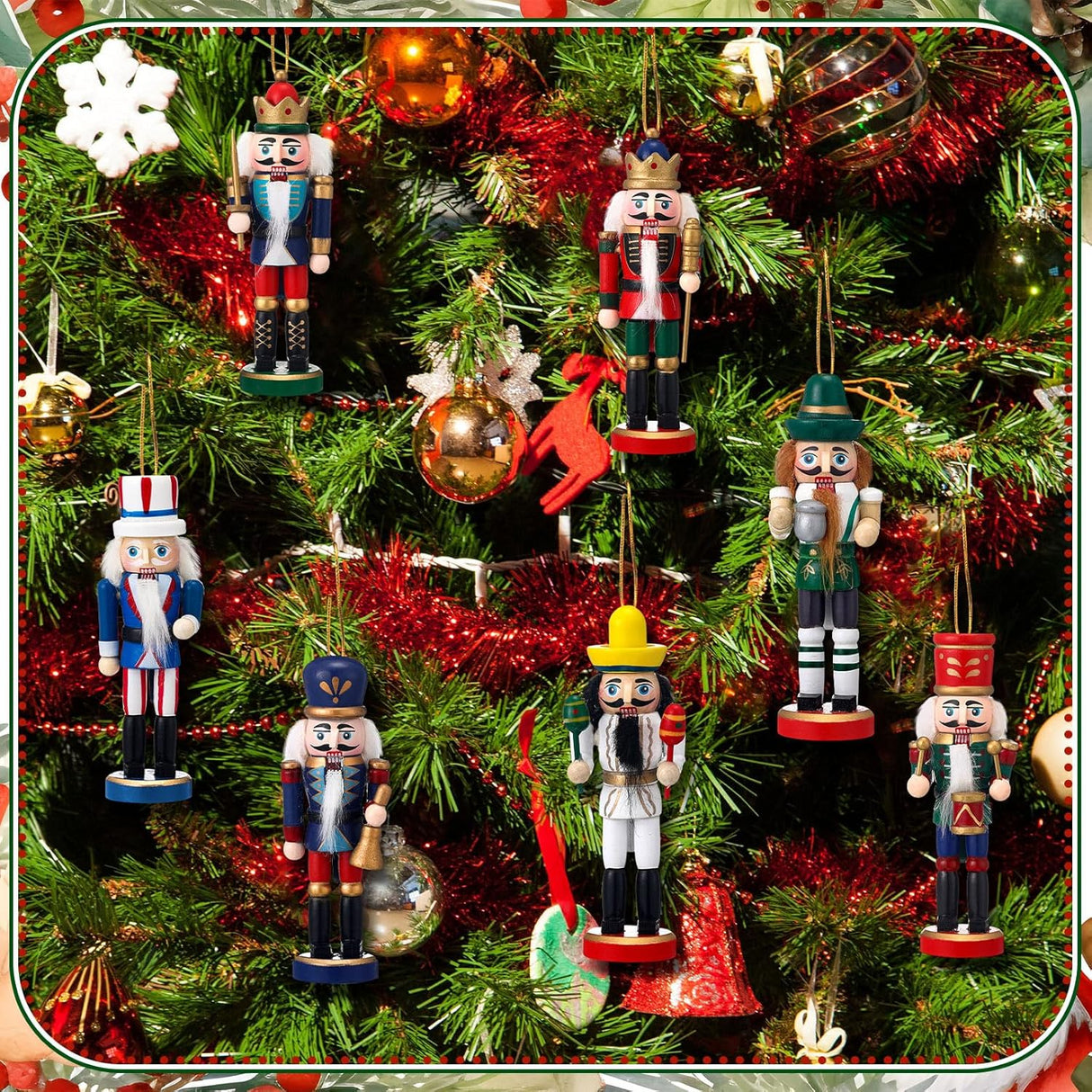 Juego de 18 Adornos Navideños Liliful Soldados de Nuez