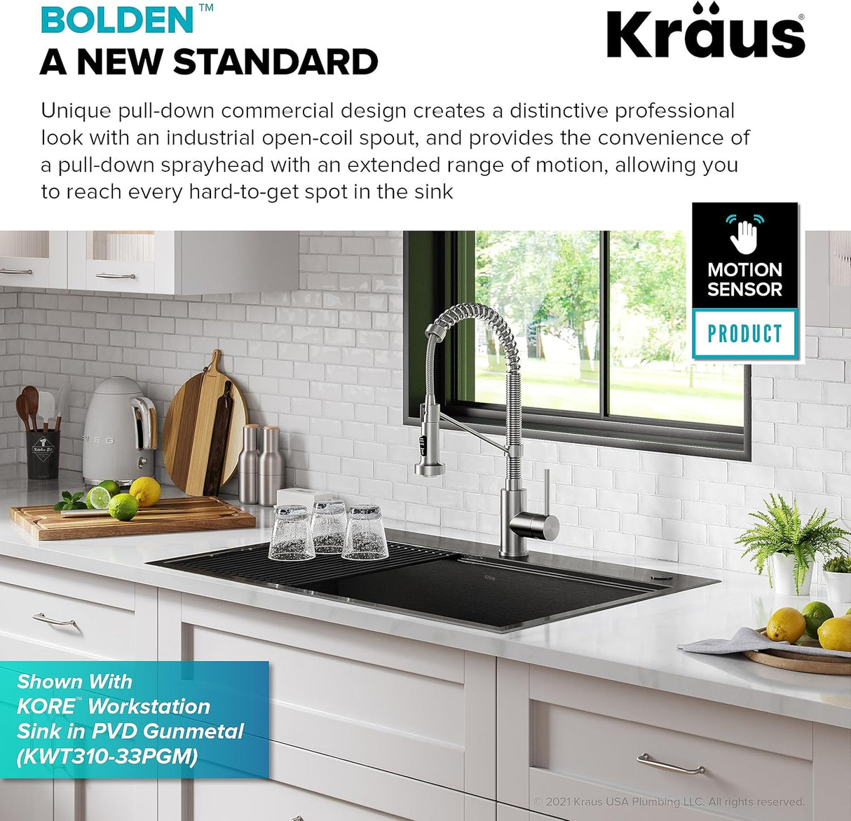 Grifo de cocina monomando de 18 pulgadas KSF-1610SFS Kraus