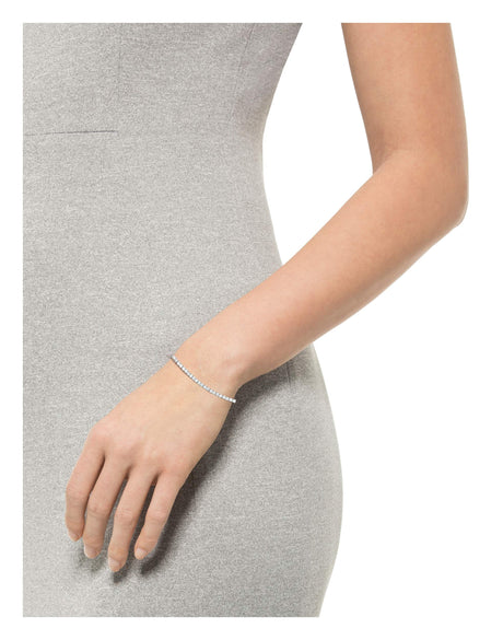 Pulsera de tenis de circonita cúbica con corte redondo