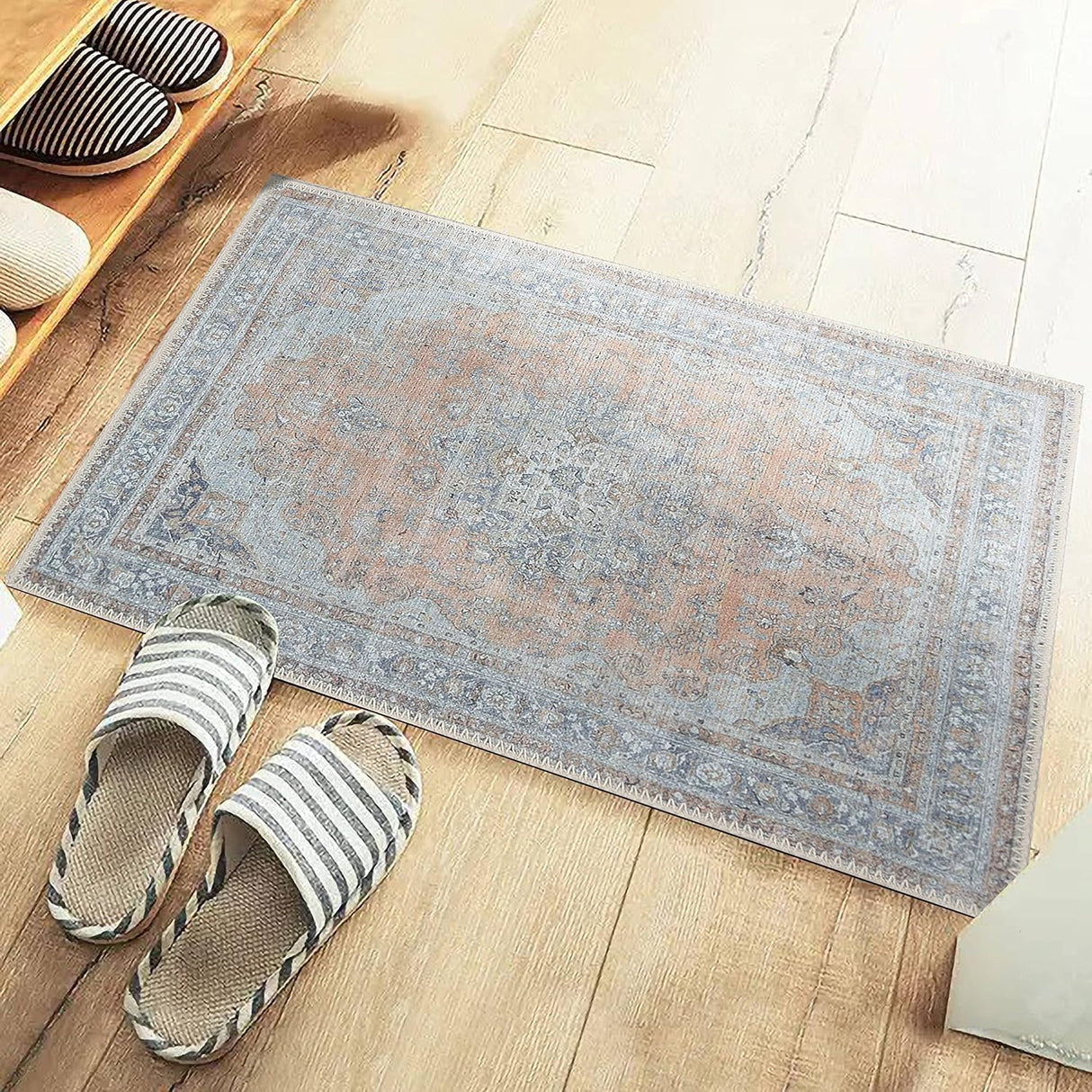 Alfombra Lavable 2x3 Adiva, Antideslizante, Vintage, 2' x 3