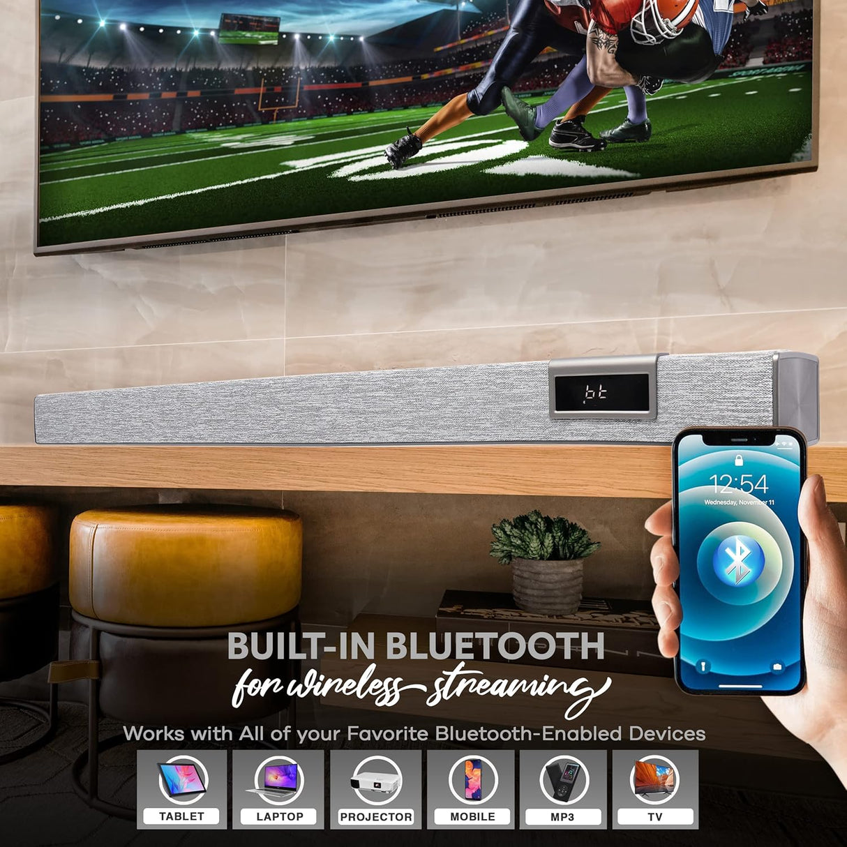 Barra de sonido convertible PYLE-HOME PSBV40BT