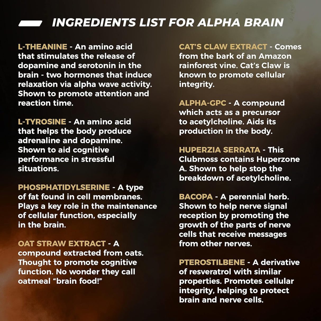 Suplemento Nootrópico Premium para Enfoque y Memoria - Alpha Brain