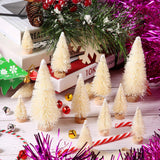 Árboles de Navidad Artificiales SATINIOR con Base de Madera 60 Pzas