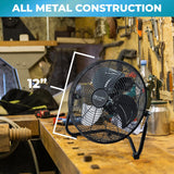 Ventilador Alta Velocidad Comfort Zone CZHV12B 3 Velocidades 12